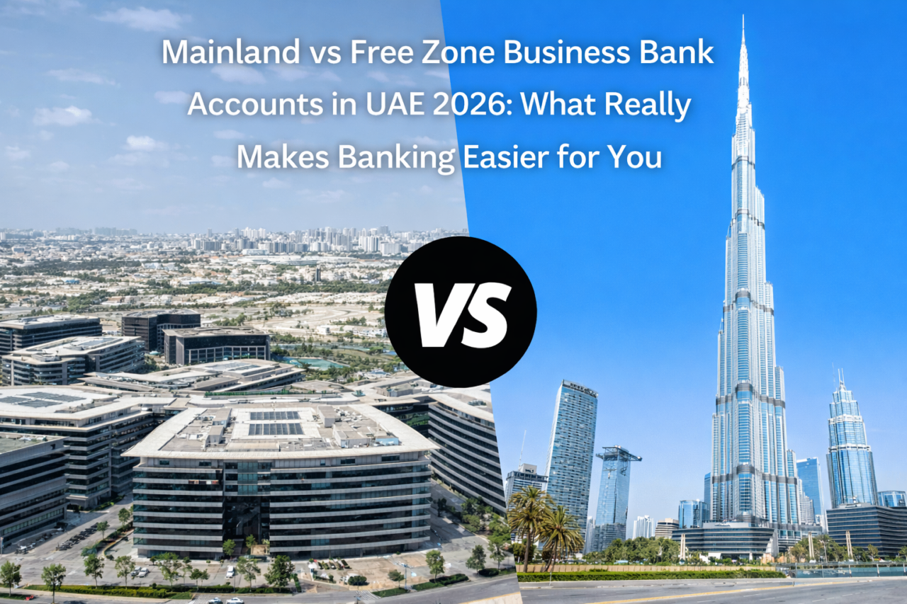 Mainland vs Free Zone Business Bank Accounts in UAE 2026 JSB Incorporation Guide