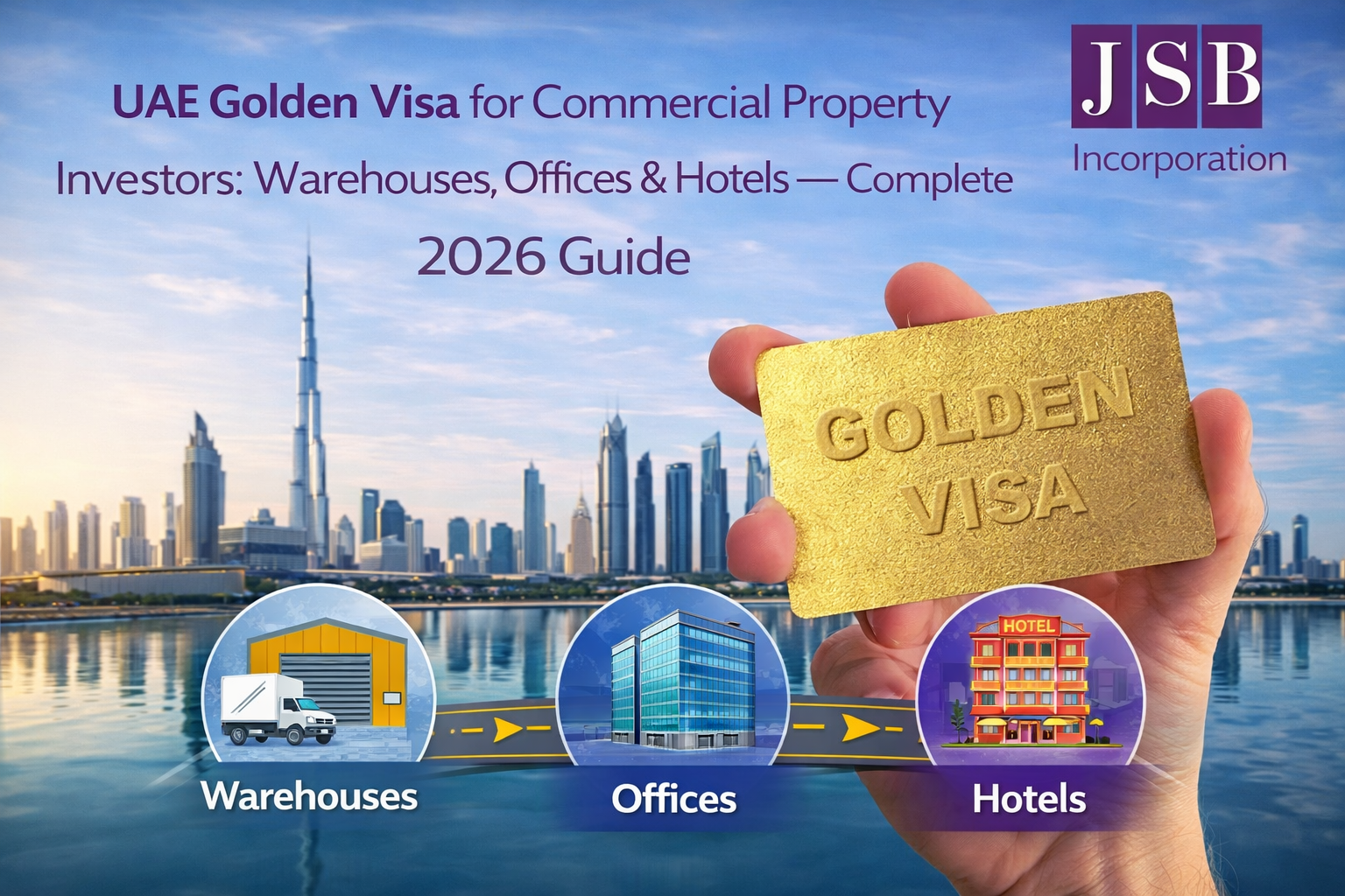 UAE Golden Visa for Commercial Property Investors Warehouses, Offices & Hotels — Complete 2026 Guide