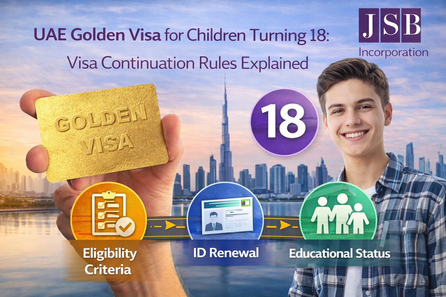 UAE Golden Visa for Children Turning 18 Visa Continuation Rules Explained