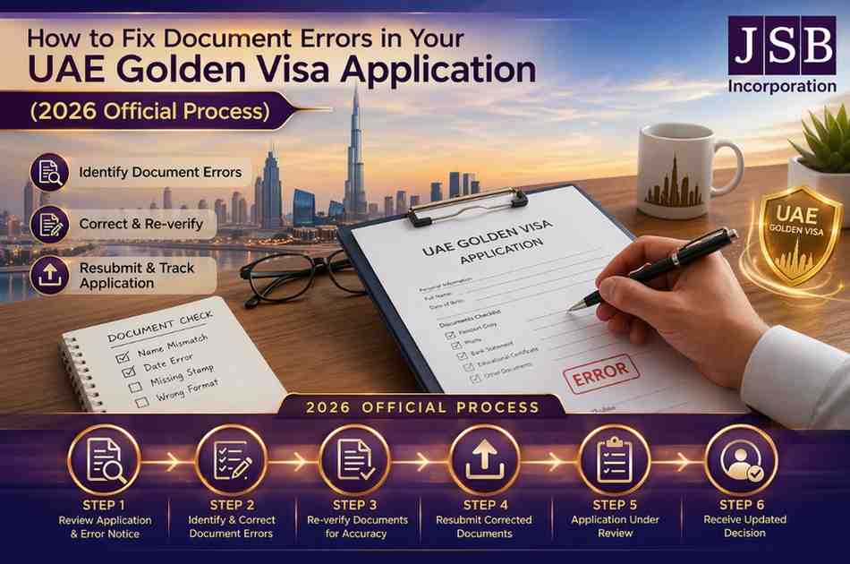 How to Fix Document Errors in Your UAE Golden Visa Application (2026 Official Process)