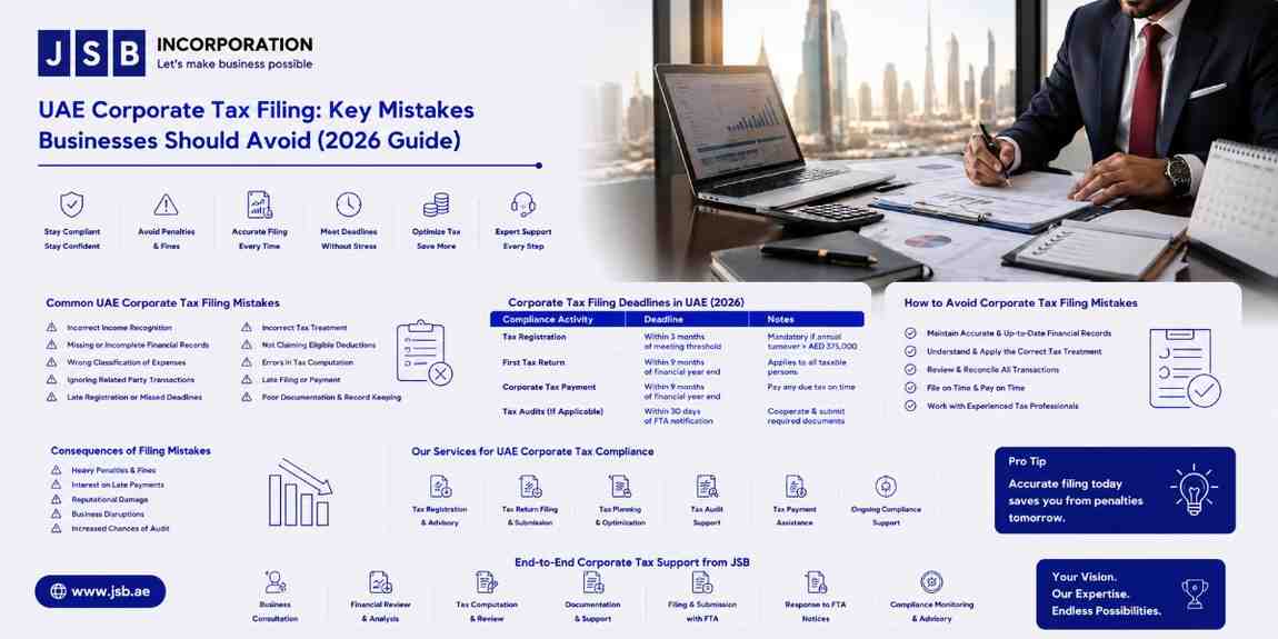 UAE Corporate Tax Filing Key Mistakes Businesses Should Avoid (2026 Guide)