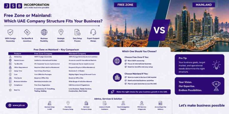 Free Zone or Mainland Which UAE Company Structure Fits Your Business