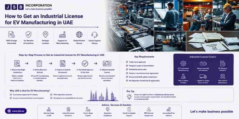 How to Get an Industrial License for EV Manufacturing in UAE