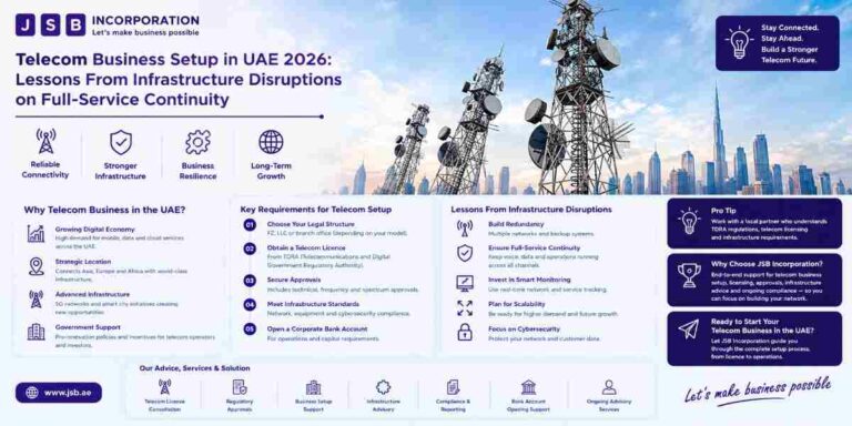Telecom Business Setup in UAE 2026 Lessons From Infrastructure Disruptions on Full-Service Continuity